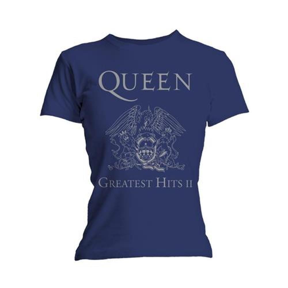 Queen Womens T Shirt Greatest Hits Ii Skinny Fit